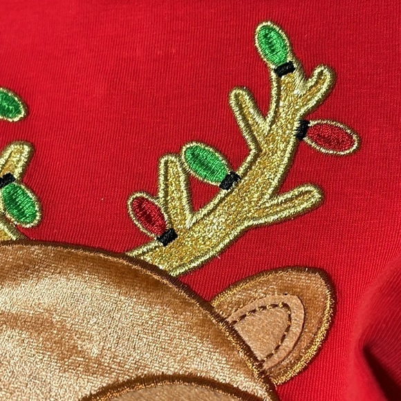 NWT Counting Daisies 2T Reindeer Long Sleeve & Polka Dot Leggings With Ruff… - Picture 10 of 11